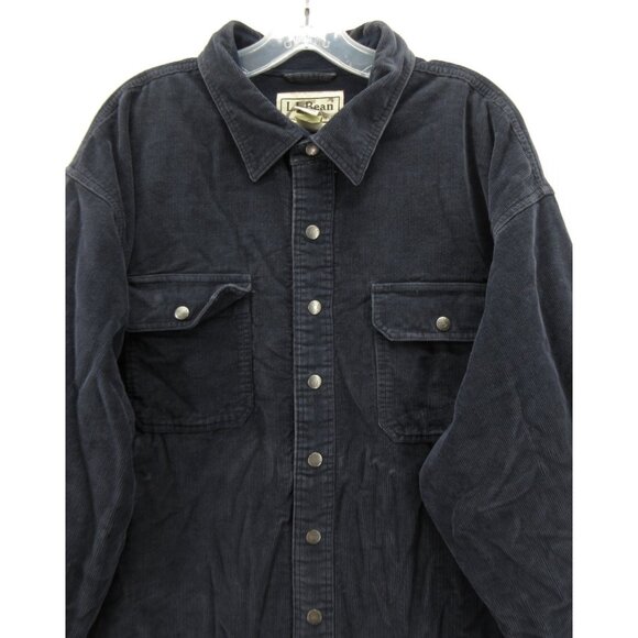 VINTAGE LL Bean Shirt XXL Corduroy Fleece Lined Shacket Field Work * - Picture 2 of 10